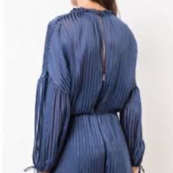 Alice + Olivia 6 Callan Stripe Silk Blend Romper - Picture 2 of 14
